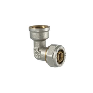 Raccordo a gomito t.b.t. per tubi multistrato.