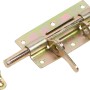 Catenaccio a leva zincato giallo, 100x48mm, per fissare ante di mobili, controparte inclusa.