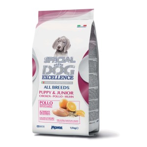 Confezione di cibo secco per cuccioli Special Dog Excellence con pollo per tutte le razze.