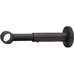 Supporto per bastone per tende Mydeco Noble, estensibile, a 1 via, ferro spazzolato, Ø 2 cm.