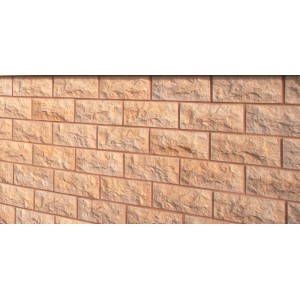 Rivestimento Building Flamme, effetto pietra beige-marrone per interni ed esterni.