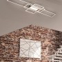 Moderna lampada da soffitto a LED Trio Irvine, 60W, nickel opaco, dimmerabile con telecomando.