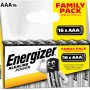 Batterie AAA Energizer, confezione da 16, Alkaline Power per energia affidabile.