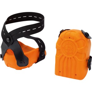 Ginocchiere Comfort Orange LUX, protezione ergonomica per le ginocchia con cinturino regolabile.