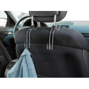 Set ganci poggiatesta auto OBI, 2 pezzi, per il fissaggio ai sedili anteriori.