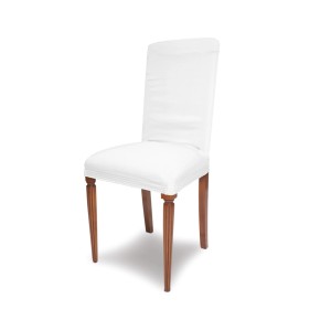 Sedia con fodera bianca, abbinabile alla categoria Cuscini e copricuscini.