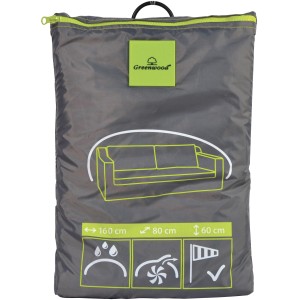 Copertura per mobili da giardino Greenwood confezionata, grigia, idrorepellente, antivento, 160x80x60 cm.