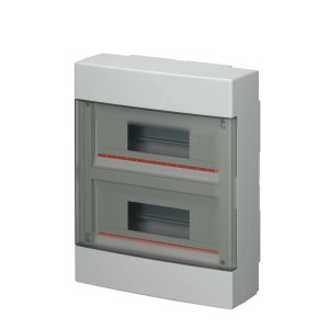 Centralino da parete per muratura 24 moduli con portella IP40 grigio