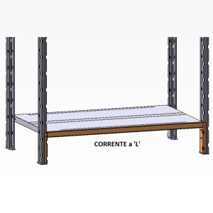 Corrente a "L" per ripiano 80 cm