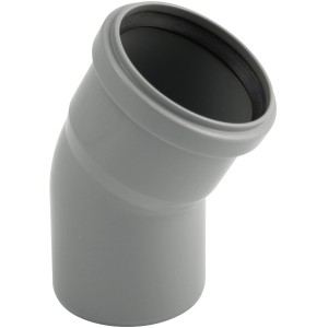 Curva HT Marley grigia a 30 gradi DN 90 per tubi di scarico interni.