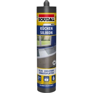 Soudal Silicone per Cucina e Bagno, bianco, cartuccia da 300ml. Sigillante per cucina e sanitari.