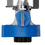 Fornello a gas Campingaz Twister Connect, fornello da campeggio compatto con base blu e supporti per pentole argentati.
