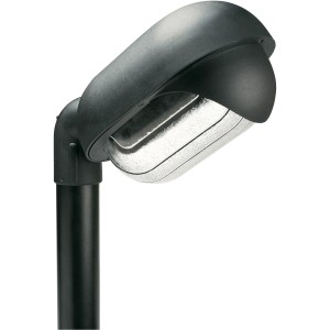 Lampada da esterno nera t.b.t. per giardino e facciata.