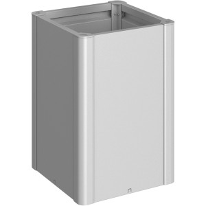 Biohort Aiuola rialzata Belvedere Maxi Gr. 50 in argento metallizzato, un'aiuola rialzata in metallo.