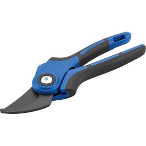 Cesoie bypass LUX, cesoie da giardino blu e nere con rivestimento antiaderente per tagli netti.