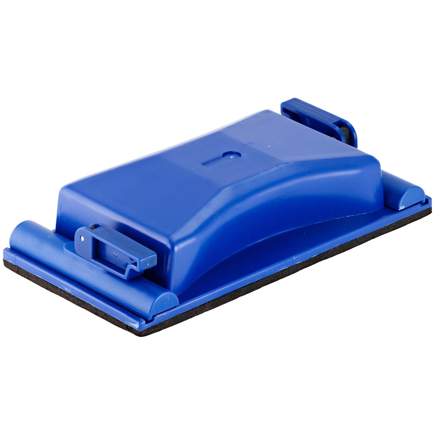 Blocco abrasivo manuale LUX blu, 165x87mm, con leve di serraggio per un facile cambio della carta vetrata.