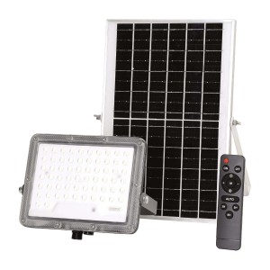 t.b.t. faretto solare da esterno con pannello e telecomando.