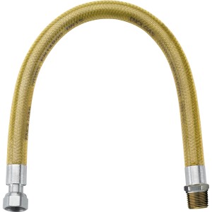 Tubo flessibile Tubi flex, color oro con connettori in metallo.