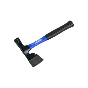 LUX Ascia da gesso Classic, 600 g, con manico in fibra di vetro blu. Ascia per lavori di gesso.