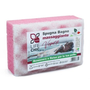 Spugna da bagno t.b.t., rosa e bianca, per Ausili per il bagno.