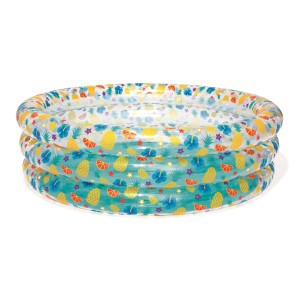 Piscina per bambini Bestway Tropical, Ø 170 cm, con motivo tropicale e 3 anelli.