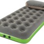 Materasso gonfiabile Pavillo con cuscino e pompa, grigio con bordo verde, ideale per campeggio e outdoor.