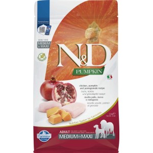 Cibo secco per cani, N&D Zucca per taglie medie e grandi.