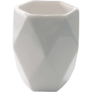 Portaspazzolino bianco geometrico.