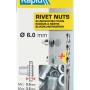 Rapid Dadi a rivetto M6, 20 pezzi, incl. punta da trapano. Assortimento di dadi a rivetto per pinze.