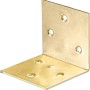 Squadretta ad angolo retto zincata gialla 50x50x50 mm con fori per costruzioni in legno.
