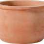 Vaso da fiori rotondo in terracotta per interni ed esterni.