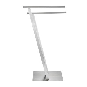 Wenko Lirio, stand appendiabiti in acciaio inox satinato con 2 aste.