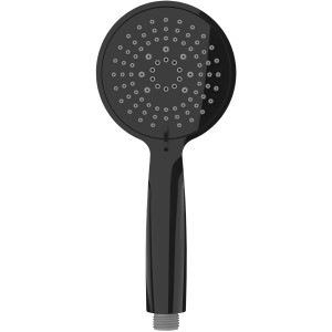 Soffione doccia nero Wenko Young con 5 getti, in plastica (ABS), 11x11 cm.