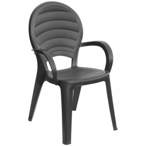 Sedia da giardino senza cuscino Paloma antracite