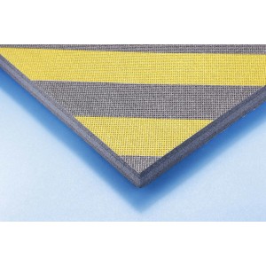 Triangolo di emergenza giallo-grigio per auto, accessorio per maggiore sicurezza.