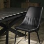 Sedia in ecopelle Oliver nero con struttura nera 48x58xh48/90 cm_2