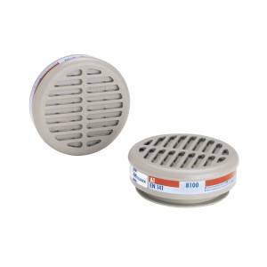 Cartucce filtranti LUX A1, confezione da 2 per maschere respiratorie, per la protezione da gas e vapori organici.