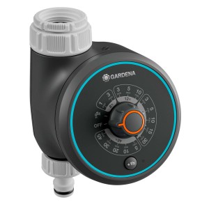 Timer per irrigazione Gardena per il controllo dell'irrigazione del giardino.
