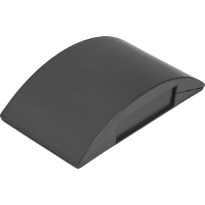 Blocco per levigatura manuale LUX Classic nero, 70x130 mm, in PVC per lavori di levigatura.