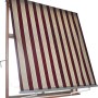 t.b.t. Tenda da sole verticale a strisce rosso-beige per finestre e balconi.