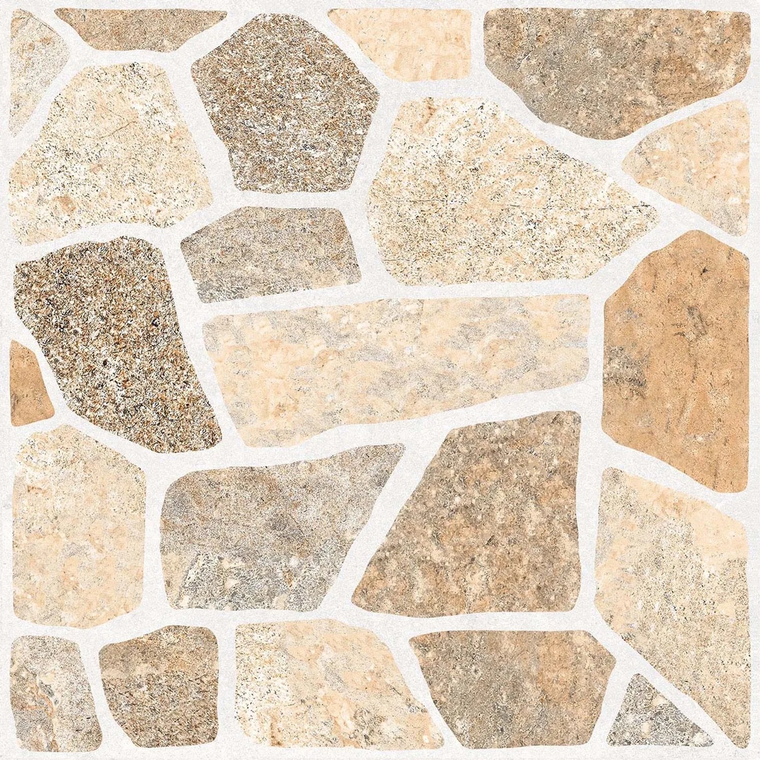 Piastrella per esterni t.b.t. effetto pietra, beige-marrone.