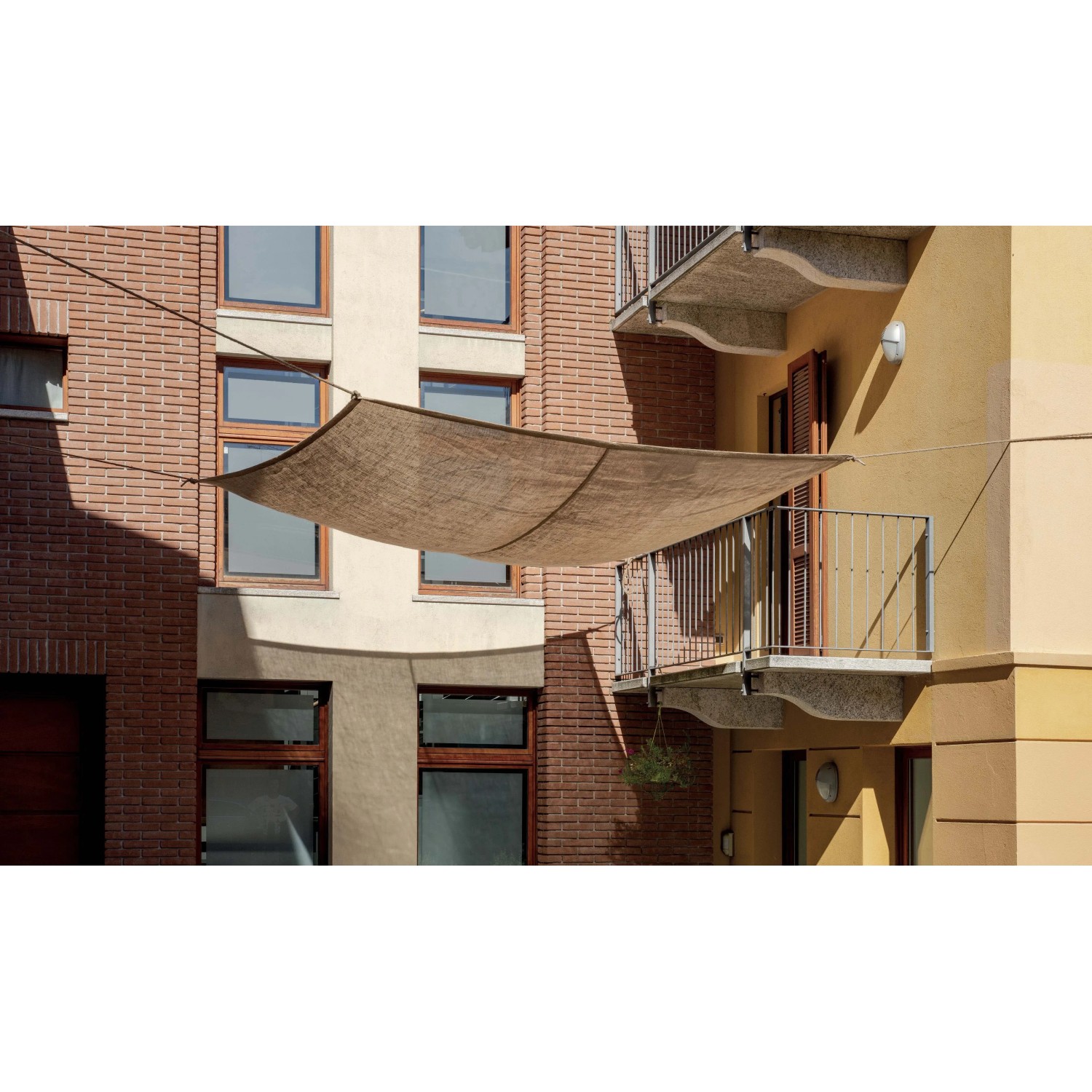 Tenda Vela Ombreggiante Parasole Da Esterno Terrazze Giardino Patio Rettangolare 3x4 Mt