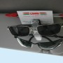 Portaocchiali da sole per aletta parasole auto con portapenne, accessorio interno auto.