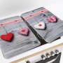 Wenko Coprifornelli Universali Cuori Set da 2 in vetro per piani cottura in vetroceramica ed elettrici.