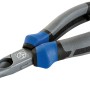 Pinza multifunzione professionale LUX, 16 mm, con manici grigio-blu per tenere, afferrare e tagliare.