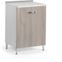 t.b.t. mobile base cucina con anta effetto legno e fianchi bianchi.