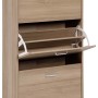 Scarpiera in MDF melamina 3 ante 60x24x115 cm marrone_2
