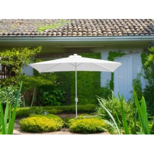Ombrellone da giardino palo centrale fusto bianco 3x3 m Bianco