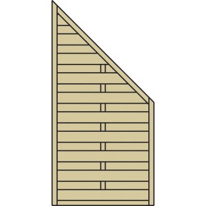 Recinzione privacy Hamburg, impregnata a pressione, 180x90 cm, struttura in legno, per giardino e patio.