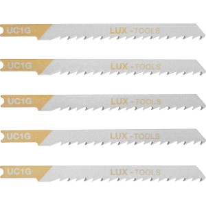 Lame per seghetto alternativo LUX per legno, attacco a U, 75 mm, confezione da 5 per tagli fini.